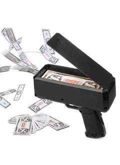 Money Shooter, Make it Rain/Spray Money Gun Paper Playing Toy, Super Money Gun Make it Rain Toy Gun, Handheld Spray Cash Gun for Game Movies Party Supplies (Black)
