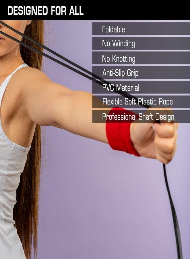 STRAUSS Wooden Skipping Rope - Comfortable Anti-Skid Handles, Smooth Ball Bearing System, Lightweight & Durable for Fitness Training and Exercise (Grey) - Image 5