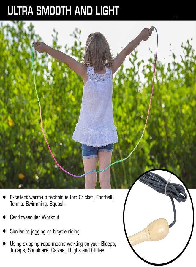 STRAUSS Wooden Skipping Rope - Comfortable Anti-Skid Handles, Smooth Ball Bearing System, Lightweight & Durable for Fitness Training and Exercise (Grey) - Image 4