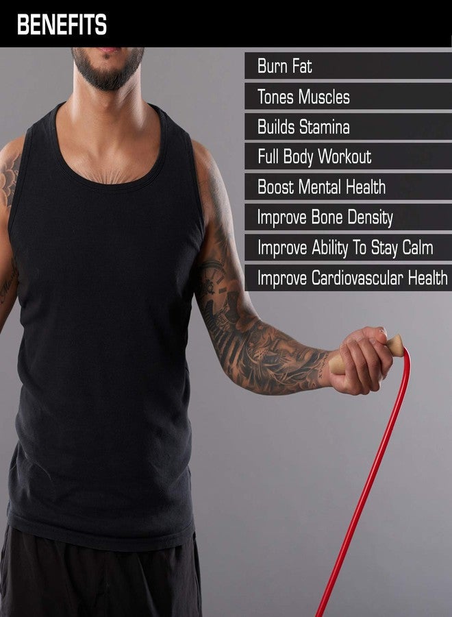 STRAUSS Wooden Skipping Rope - Comfortable Anti-Skid Handles, Smooth Ball Bearing System, Lightweight & Durable for Fitness Training and Exercise (Grey) - Image 3