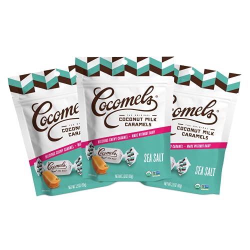 Cocomels Sea Salt Coconut Milk Caramels 35 oz 3 Pack Dairy Free Vegan Organic - Image 1
