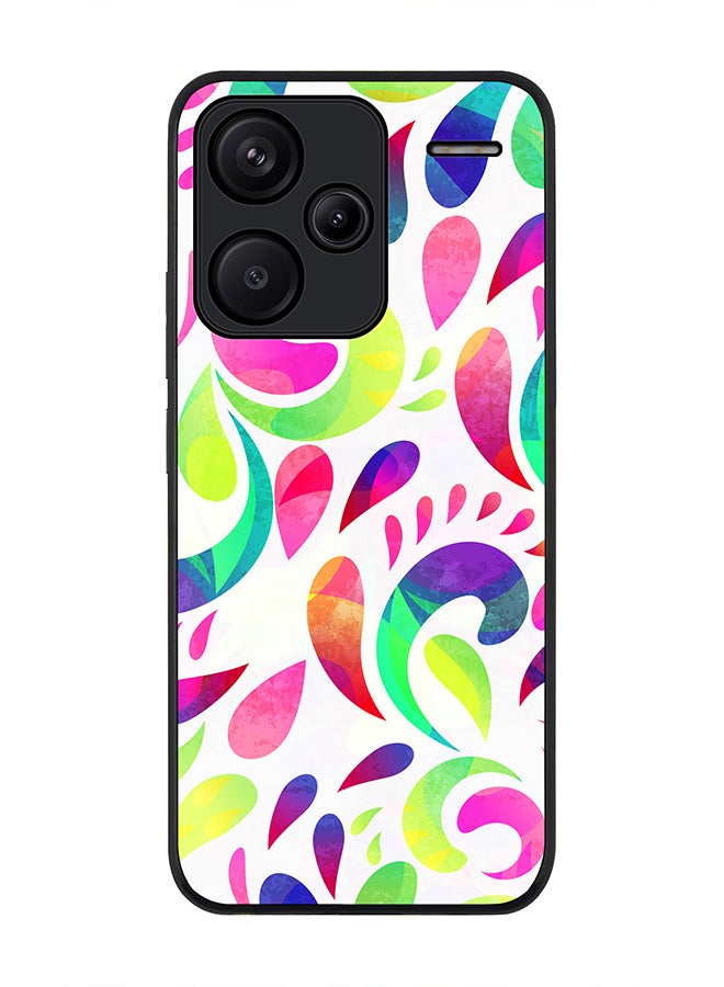 Stylizedd Rugged Black Edge Case for Xiaomi Redmi Note 13 Pro Plus, Slim fit Case Flexible Anti Drop TPU Gel Thin Cover -  Floral Blast - Image 1