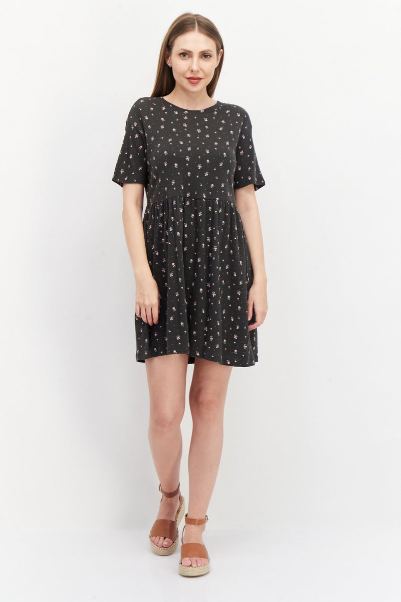 rvca Women Allover Print Mini Dress, Multicolor - Image 4