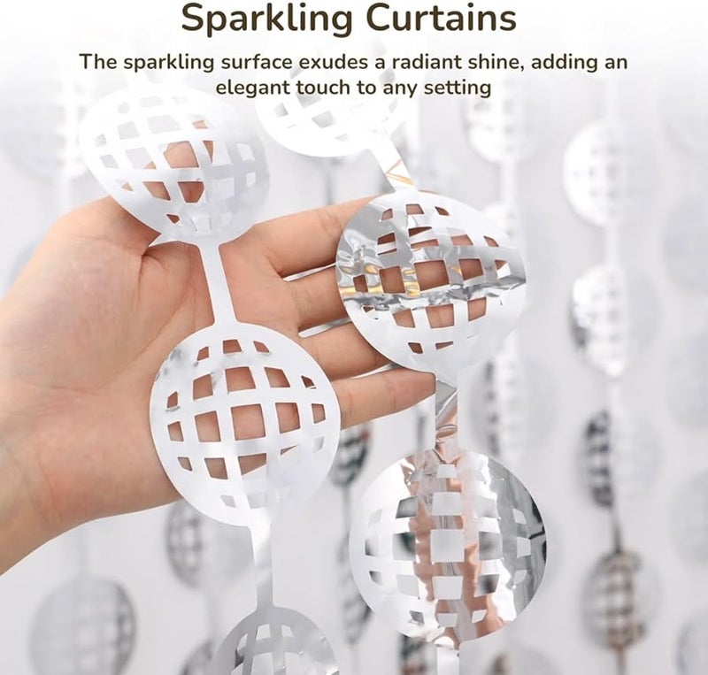 ستيكر ستارة رقائق كرة الديسكو ذاتية اللصق 6 × 6 قدم × 3 × 3 قدم خلفية لحفلة كشك التصوير - Image 4