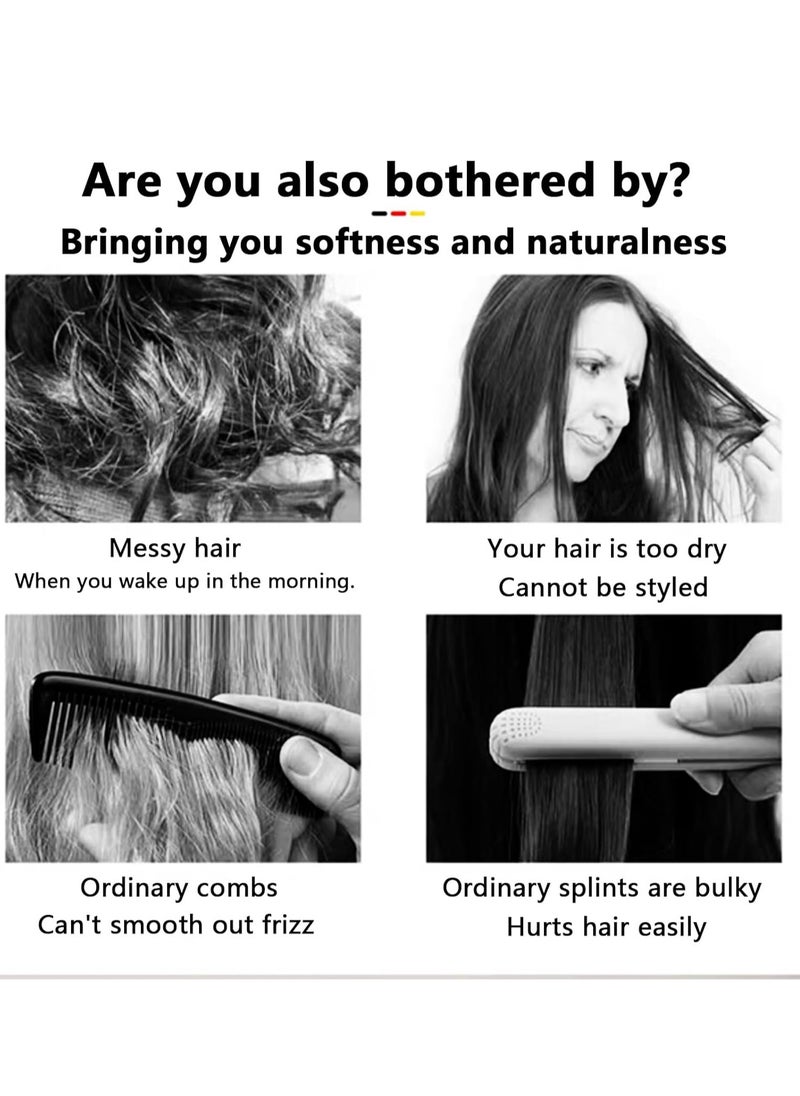 SYOSI Hot Air Comb Portable Hair Straightening Brush Upgraded Heated Comb Teeth One-Touch Folding Hot Air Comb For Women Any Hair Type Can Easily Handle Hot Air Straightener  - Image 3