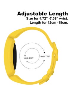 SYOSI Strap for Fitbit Ace 2, Soft Silicone Waterproof Bracelet Accessories, Replaceable Sport Fitness Watch Bands Wristbands for Fitbit Ace 2 for Kids Boys Girls, 1 Pcs, Yellow  - Image 3