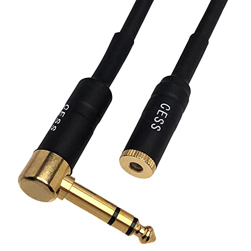 CNCESS Right Angle 6.35mm TRS Male to 4.4mm Balanced Female Headphone Adapter Cable, Short Shielded Audio Lead - Image 5