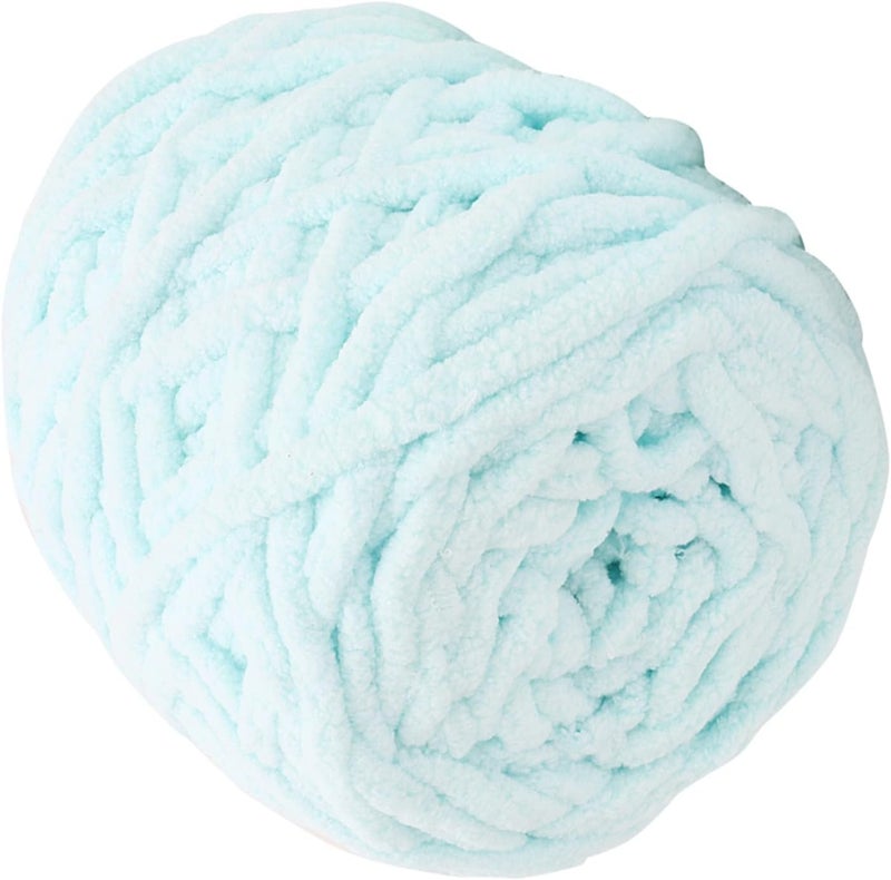 Chunky Knitting Yarn - Soft Plush Thick Polyester Yarn for Hand Knitting Blankets, Cushions, Pet Beds, Home Decor - Premium Craft Yarn (06 Blue) - Image 5