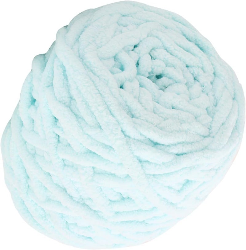Chunky Knitting Yarn - Soft Plush Thick Polyester Yarn for Hand Knitting Blankets, Cushions, Pet Beds, Home Decor - Premium Craft Yarn (06 Blue) - Image 4