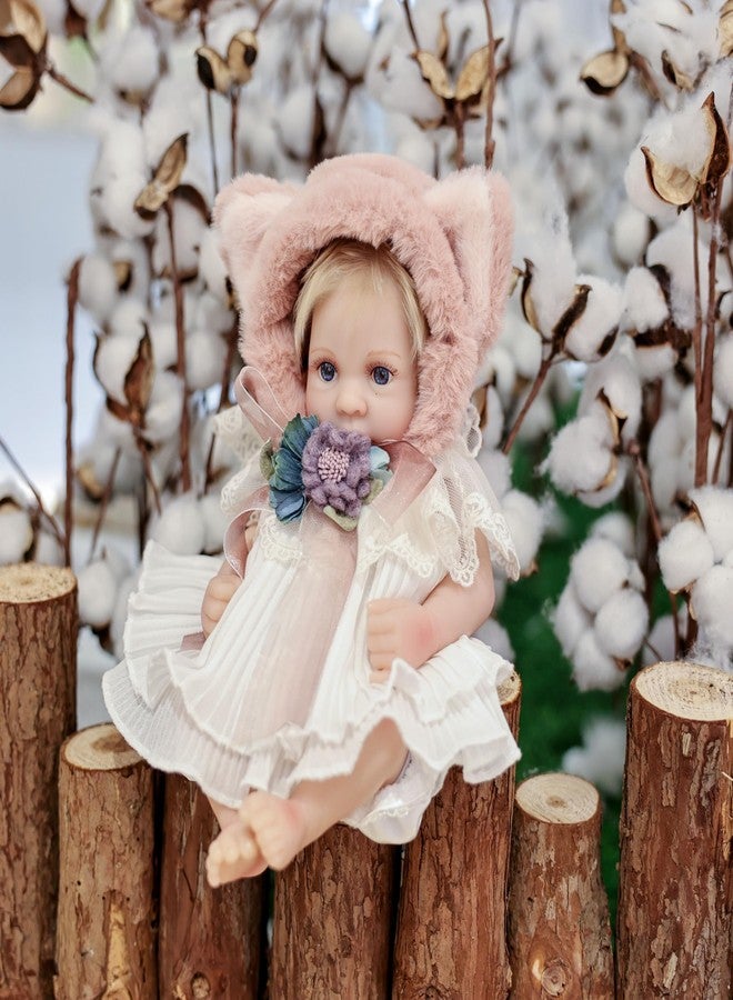 Cloveray Reborn Baby Doll 12 Inch – Full Vinyl Body Realistic Girl with Pink Fox Hat & Hand-Painted Details – Cute Animal Doll Gift for Kids - Image 5