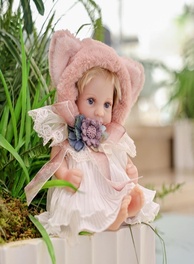 Cloveray Reborn Baby Doll 12 Inch – Full Vinyl Body Realistic Girl with Pink Fox Hat & Hand-Painted Details – Cute Animal Doll Gift for Kids - Image 2