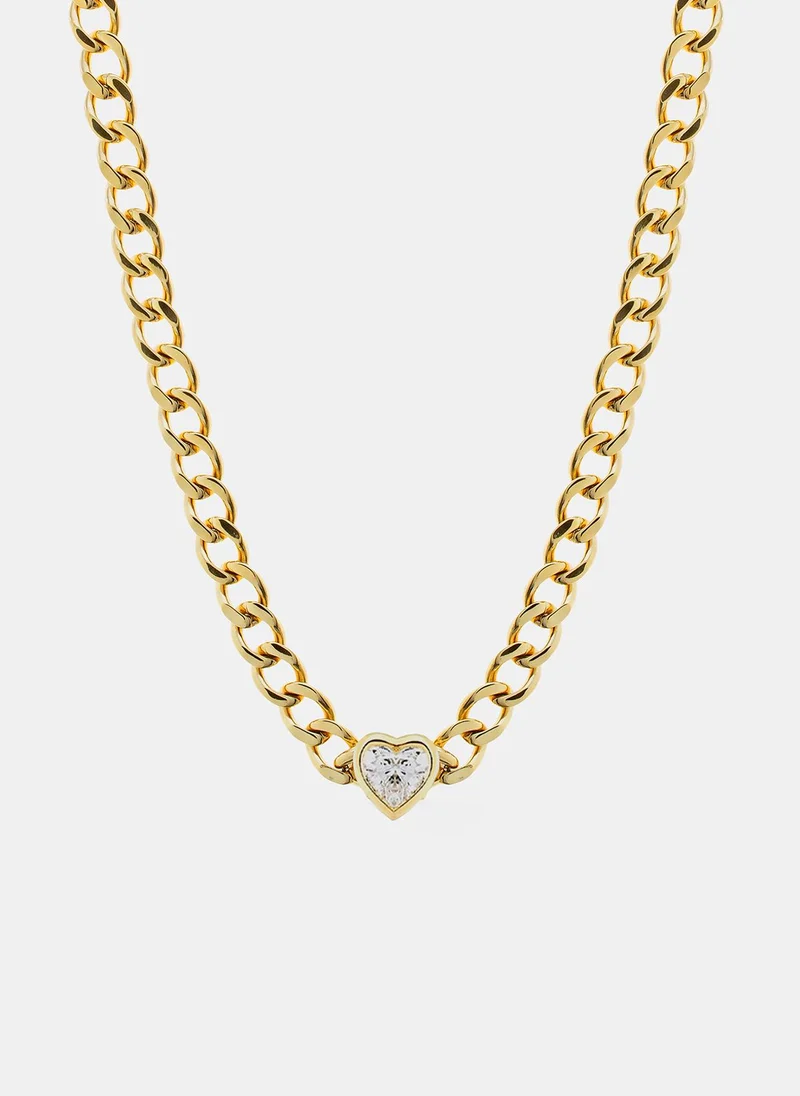 Liu Jo Necklace with rhinestone heart cut element