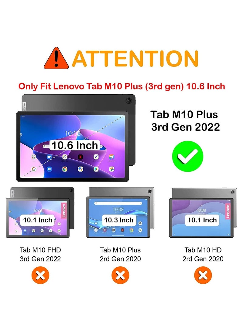 VKL Kids Case Compatible with Lenovo Tab M10 Plus 3rd Gen 10.6 Inch 2022, Heavy Duty EVA Foam Shockproof Cover Kids Proof Case with Stand (Purple) - Image 2