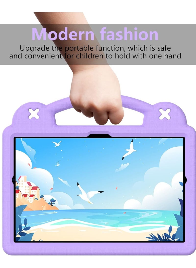 VKL Kids Case Compatible with Lenovo Tab M10 Plus 3rd Gen 10.6 Inch 2022, Heavy Duty EVA Foam Shockproof Cover Kids Proof Case with Stand (Purple) - Image 3