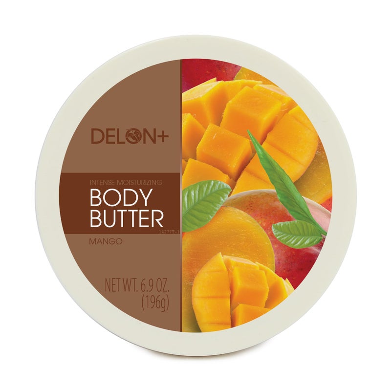 DELON Intense Moisturizing Body Butter, Mango with Mango Butter, 6.9 oz - Image 1