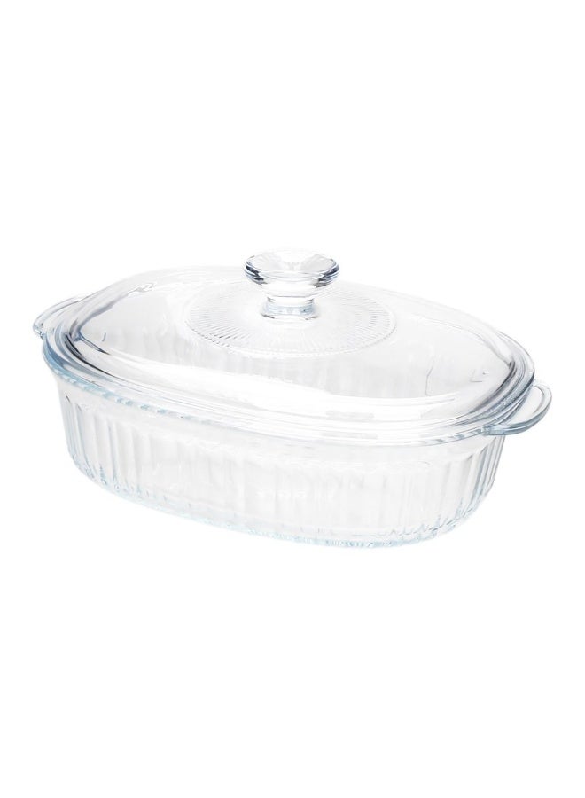 Danube Home Chef'S Delight Oval Glass Casserole With Lid Durable Heat Resistant Perfect For Baking Cooking And Serving Elegant Design Easy To Clean Ideal For Home And Kitchen 1800Ml - Image 2