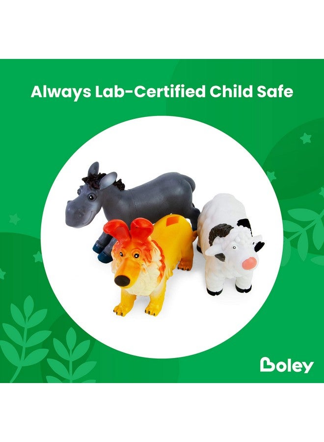 BOLEY Boley Soft Farm Animal Toys - 6 Piece Small Farm Animal Figures for Kids Ages 3 and Up - Cute Soft Plastic Animal Figurines Set - Farm Animals for Toddlers - Image 4