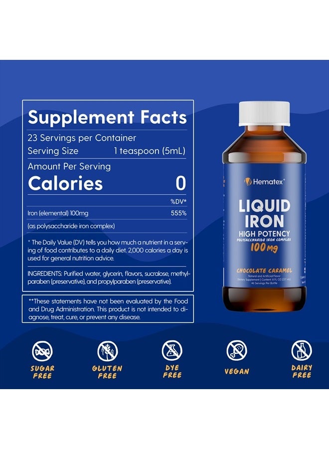 Hematex Iron Supplements for Men High Potency Liquid Iron for Adults by Hematex - 100mg Polysaccharide Iron Complex Iron Supplements for Anemia and Iron Deficiency - Image 4