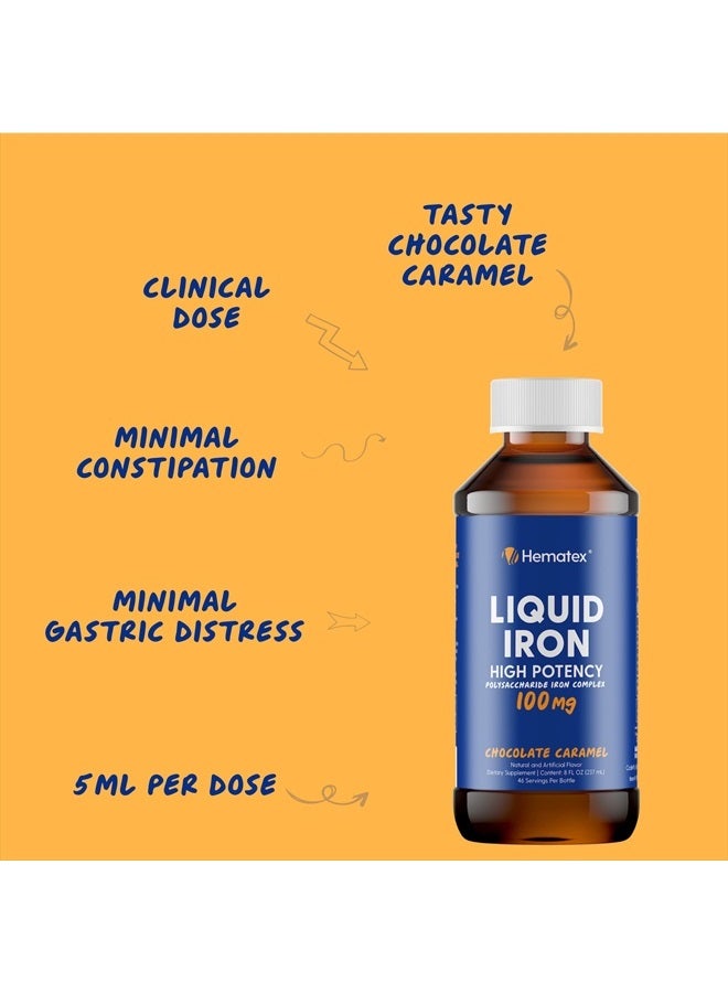 Hematex Iron Supplements for Men High Potency Liquid Iron for Adults by Hematex - 100mg Polysaccharide Iron Complex Iron Supplements for Anemia and Iron Deficiency - Image 3