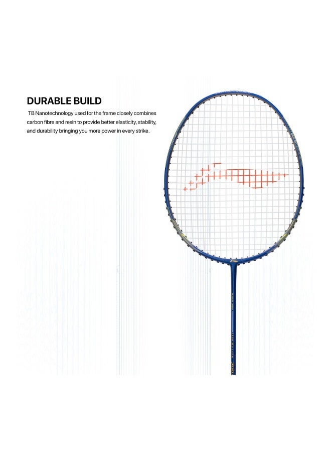 Li-Ning Li_Ning Wind Lite 700 Carbon Graphite Badminton Strung Badminton Racket with Full Racket Cover (Navy/Brass) - Premium Badminton Racquets for Performance, Durability and Everyday Use - Image 2