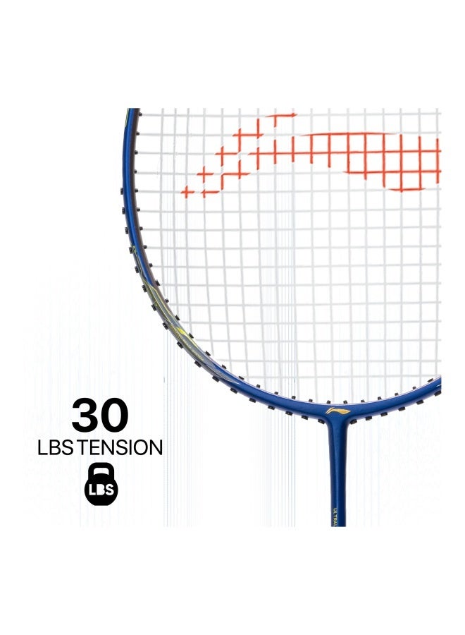 Li-Ning Li_Ning Wind Lite 700 Carbon Graphite Badminton Strung Badminton Racket with Full Racket Cover (Navy/Brass) - Premium Badminton Racquets for Performance, Durability and Everyday Use - Image 3