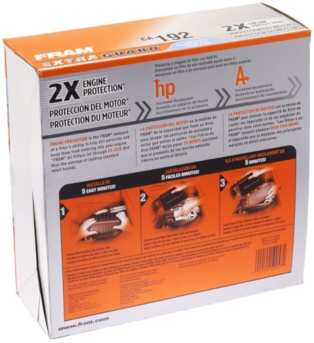 FRAM Extra Guard CA192 Replacement Engine Air Filter for Select Buick, Chevrolet, GMC, Oldsmobile, Jeep, and Pontiac Models, Provides Up to 12 Months or 12,000 Miles Filter Protection - Image 5