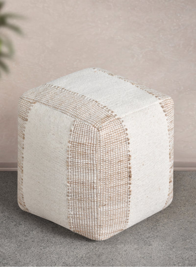 لوفت جارسينا، بوف مربع، 40×40×40 سم، قماش، طبيعي/عاجي