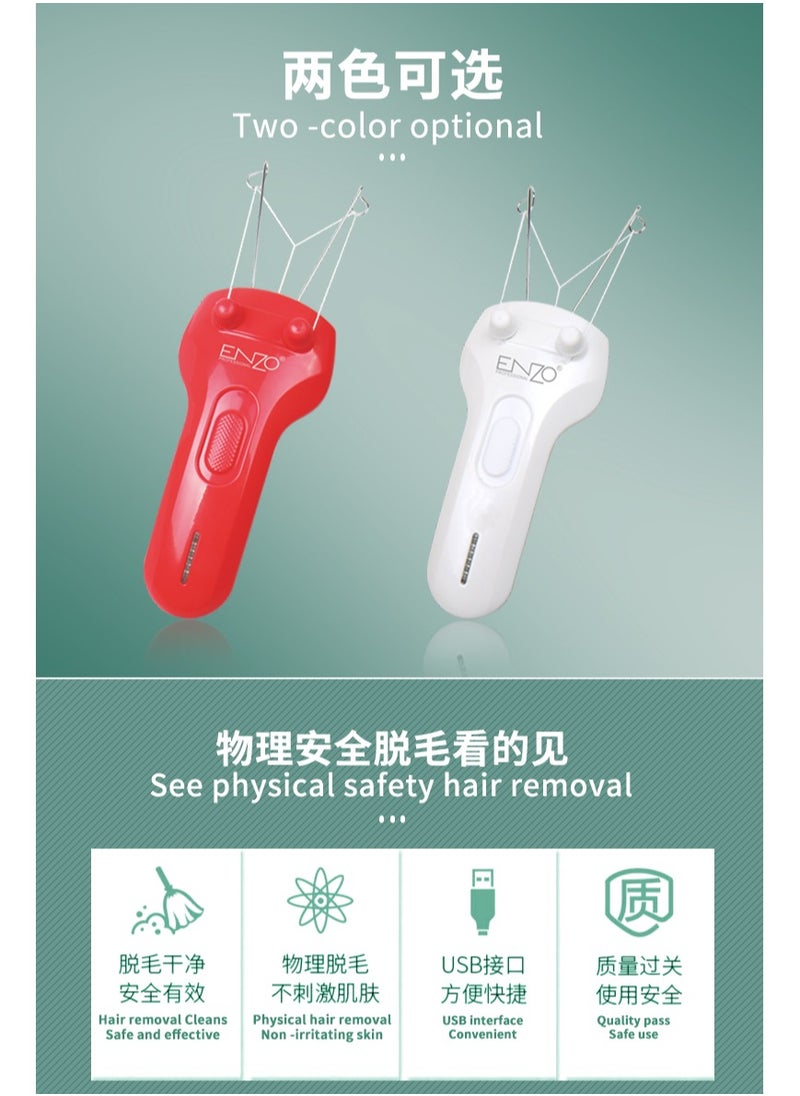 ENZO Professional - ENZO EN-6089 Electric Cotton Thread Body & Facial Hair Removal Epilator for Women - Precision Hair Removal with Gentle, Effective Results, 220-240V - Image 1