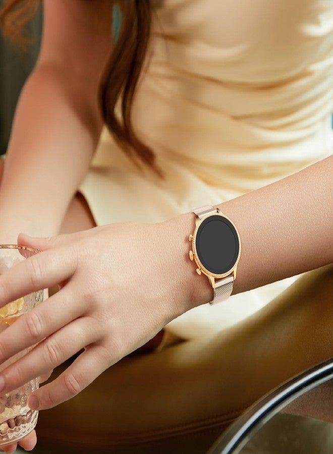 Meliya 18mm Metal Bands for Garmin Venu 3S/Venu 2S/Vivoactive 4S/Vivomove 3S/Forerunner 255S/Forerunner 265S, Stainless Steel Metal Replacement Bracelet Strap for Garmin Smartwatch (Champagne) - Image 5