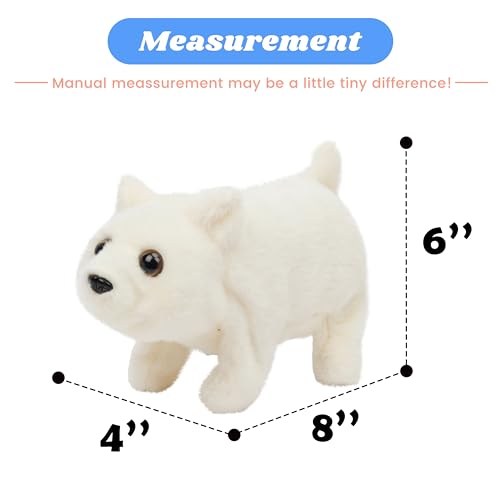 Hopearl Walking Polar Bear Interactive Electronic Pet Plush White Bear Toy with Sounds and Movements Animated Shaking Head Gifts for Toddlers Birthday 9 - Image 5
