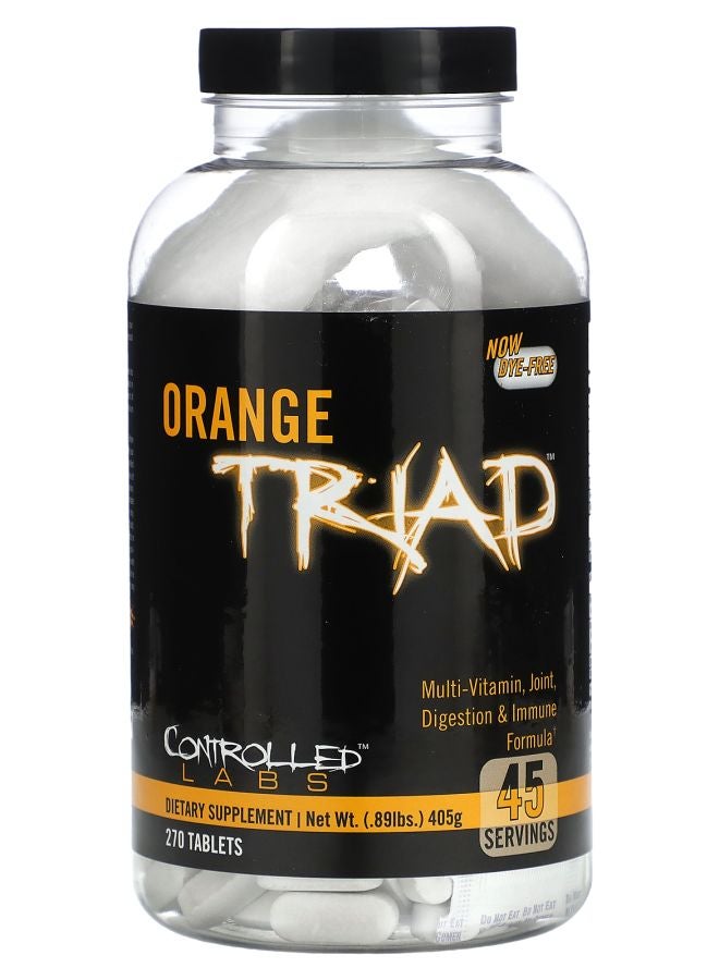 controlled labs Orange Triad Multi-Vitamin Joint Digestion & Immune Formula 270 Tablets