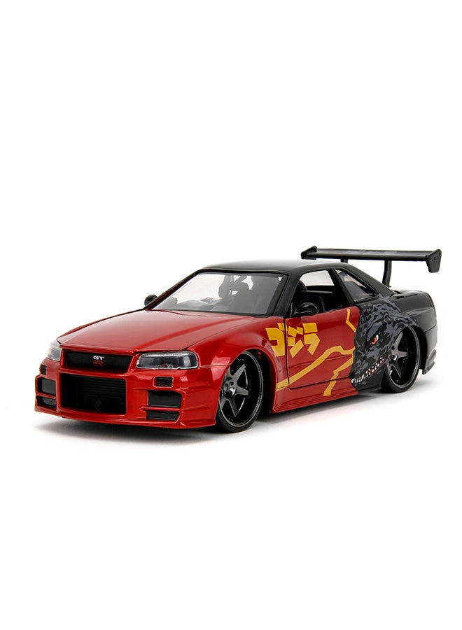 Jada Toys Godzilla GTR 1:24 Scale Nissan Car Toy - Image 1