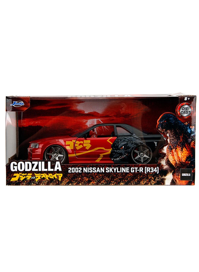 Jada Toys Godzilla GTR 1:24 Scale Nissan Car Toy - Image 3