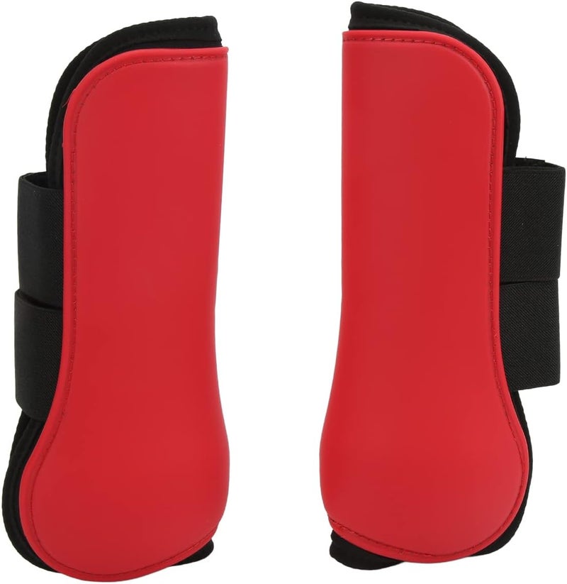 Zerodis Horse Support Boots, PU Shell Front Leg Boots with Elastic Cushion for Jumping Training, Soft Lining for Protection - Image 1