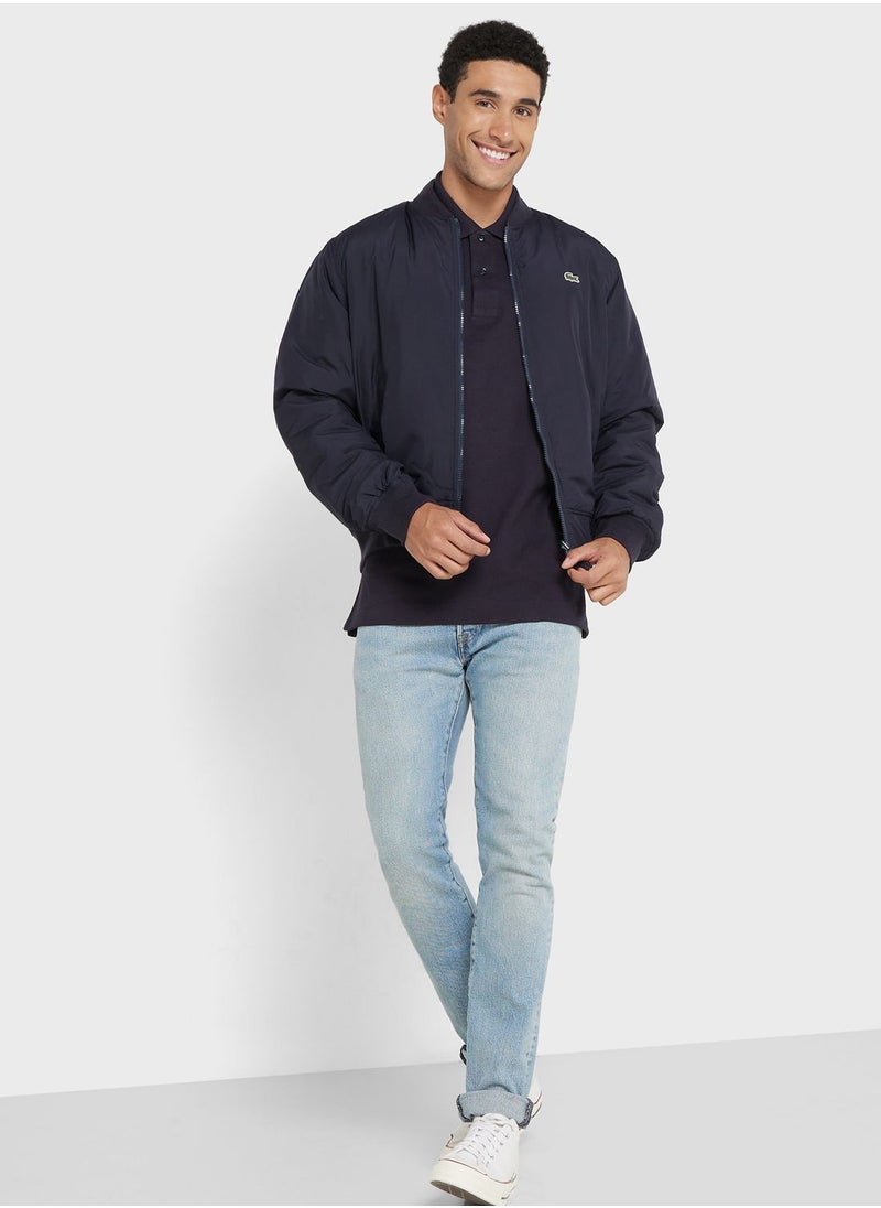 LACOSTE - Logo Zip Through Jacket - Image 1