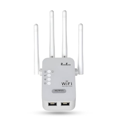 PunnkFunnk WiFi Range Extender | 300Mbps High Speed Signal Booster | 2.4GHz Repeater with 2 LAN Ports | Router & Access Point Mode | Easy Plug & Play Setup - Image 1