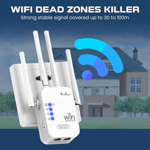 PunnkFunnk WiFi Range Extender | 300Mbps High Speed Signal Booster | 2.4GHz Repeater with 2 LAN Ports | Router & Access Point Mode | Easy Plug & Play Setup - Image 5