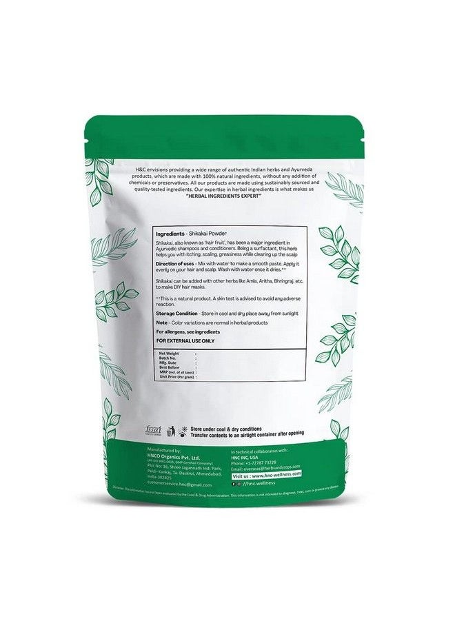 H&C HERBAL INGREDIENTS EXPERT مسحوق شيكاكاي (أكاسيا كونسينا) طبيعي 100% لتغليف الشعر؛ بلسم ومنظف ممتاز للشعر  - Image 3