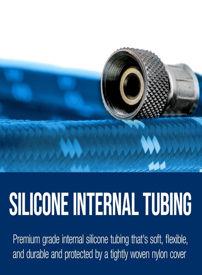 Master Airbrush Super Premium 10 Foot Nylon Braided Airbrush Hose with Silicone Tubing - Standard 1/8" Size Fitting Ends, Flexible, Durable, Kink Resistant - Connect to Air Compressors and Airbrushes - Image 3