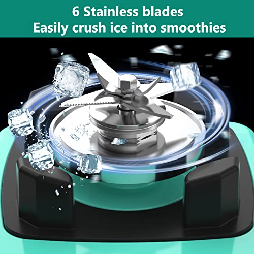 OMMO Blender 1800W, Professional High Speed Countertop Blender with Durable Stainless Steel Blades, 60oz BPA Free Blender for Shakes and Smoothies, Nuts, Ice and Fruits, Dishwasher Safe - Image 2