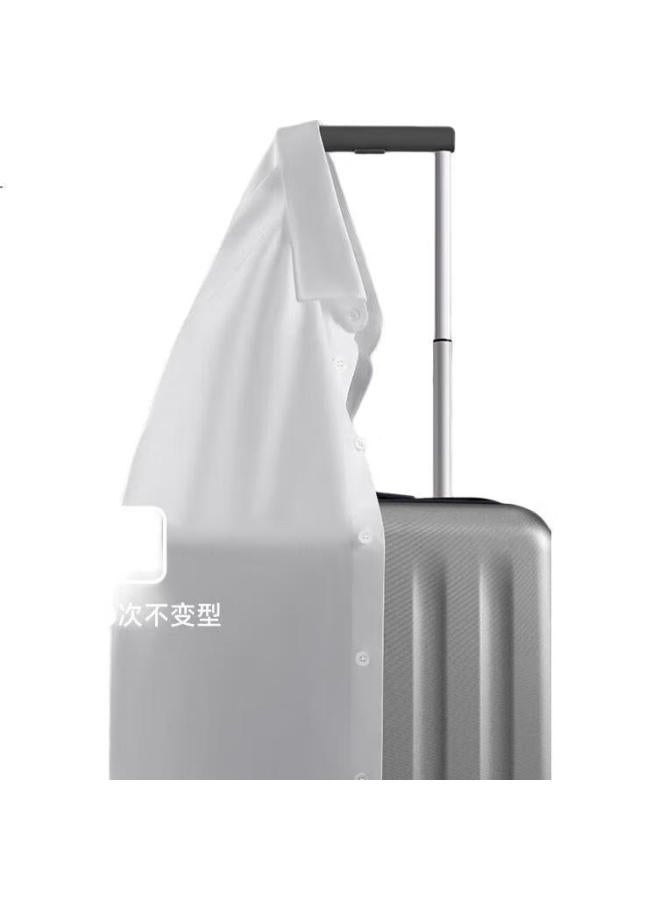 Firs Men'S Short Sleeve Blue Summer Business Casual Pure Cotton Shirt Grey 41 - Image 3