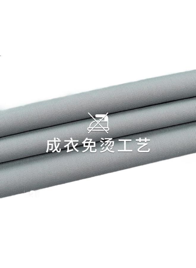 Firs Men'S Short Sleeve Blue Summer Business Casual Pure Cotton Shirt Grey 41 - Image 1