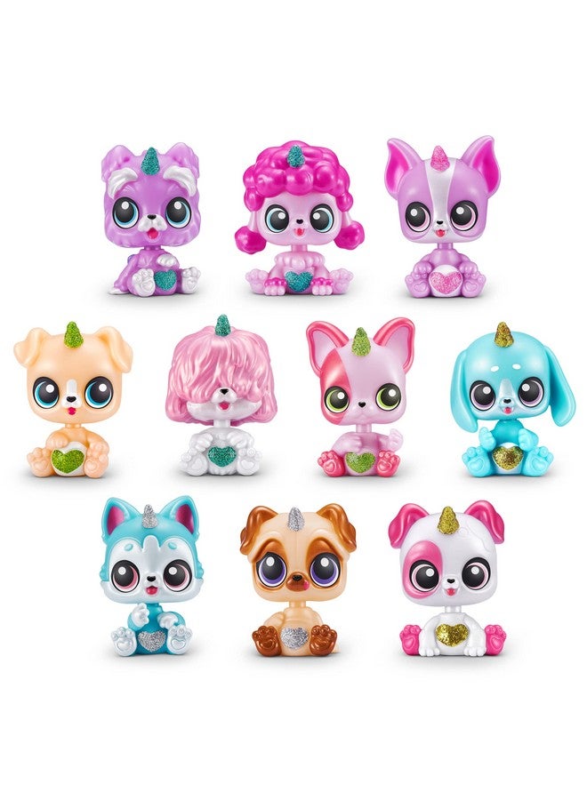 راينبوكورنز رينبوكورنز 9284، لعبة جرو صغيرة، مفاجأة قابلة للتجميع، تمثال صغير، لعبة جرو لطيفة (عبوة من 3 قطع)، حجم صغير - Image 4