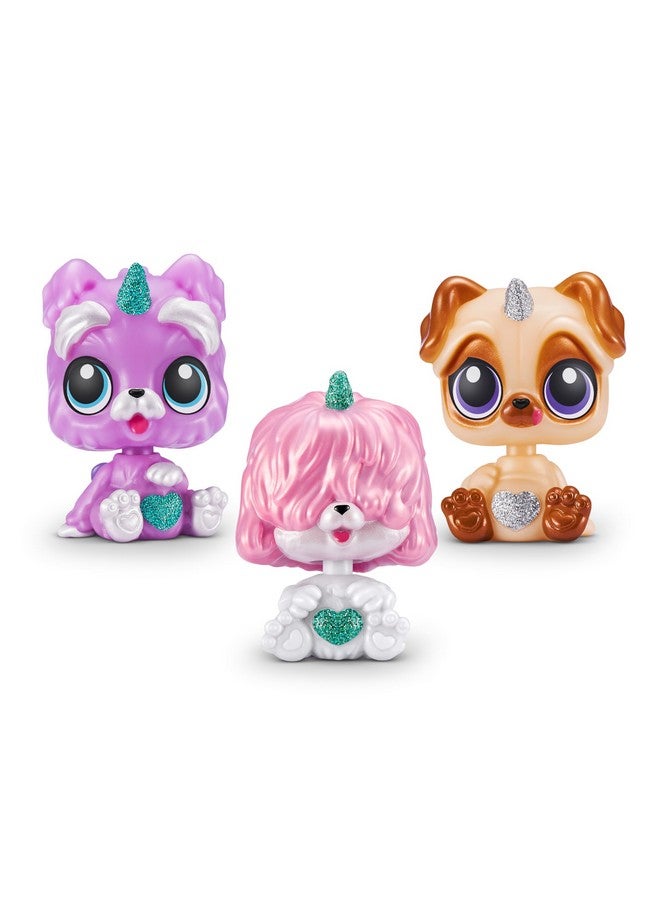 راينبوكورنز رينبوكورنز 9284، لعبة جرو صغيرة، مفاجأة قابلة للتجميع، تمثال صغير، لعبة جرو لطيفة (عبوة من 3 قطع)، حجم صغير - Image 3