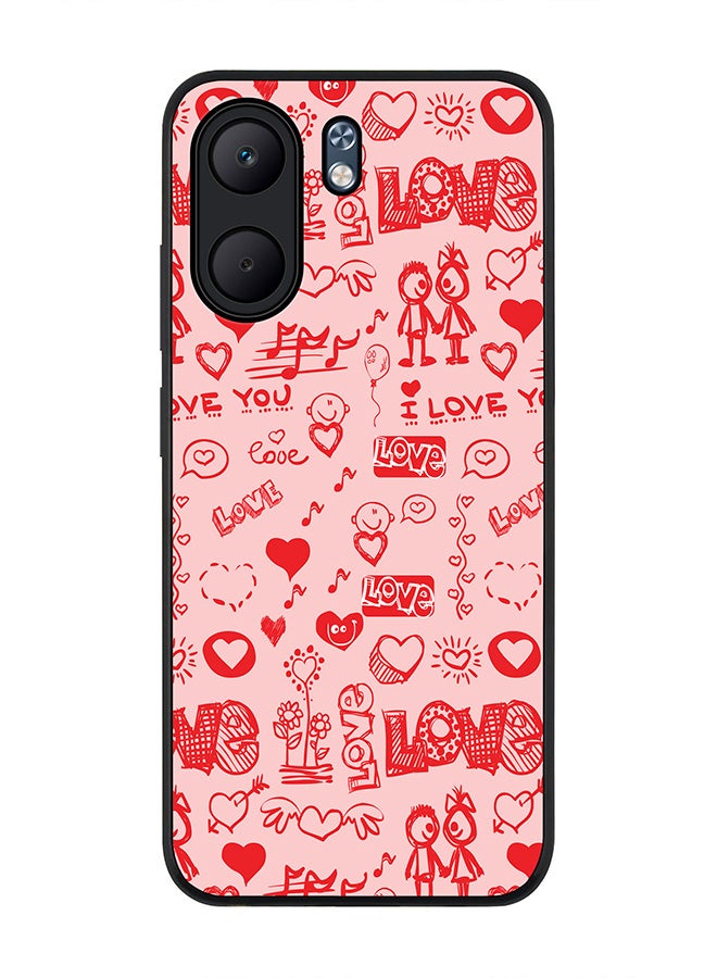 Stylizedd For Oppo A5x 5G / A5x 4G Case,Slim fit Camera Protection, Shockproof Thin Phone cover  - Love Doodle
