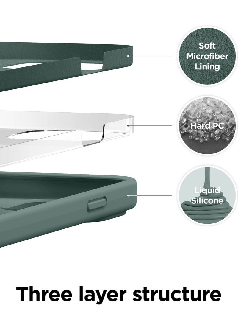 Elago Silicone for iPhone 13 Pro MAX Case Cover - Midnight Green - Image 3