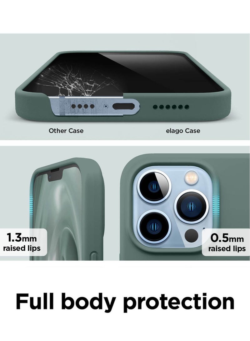 Elago Silicone for iPhone 13 Pro MAX Case Cover - Midnight Green - Image 5