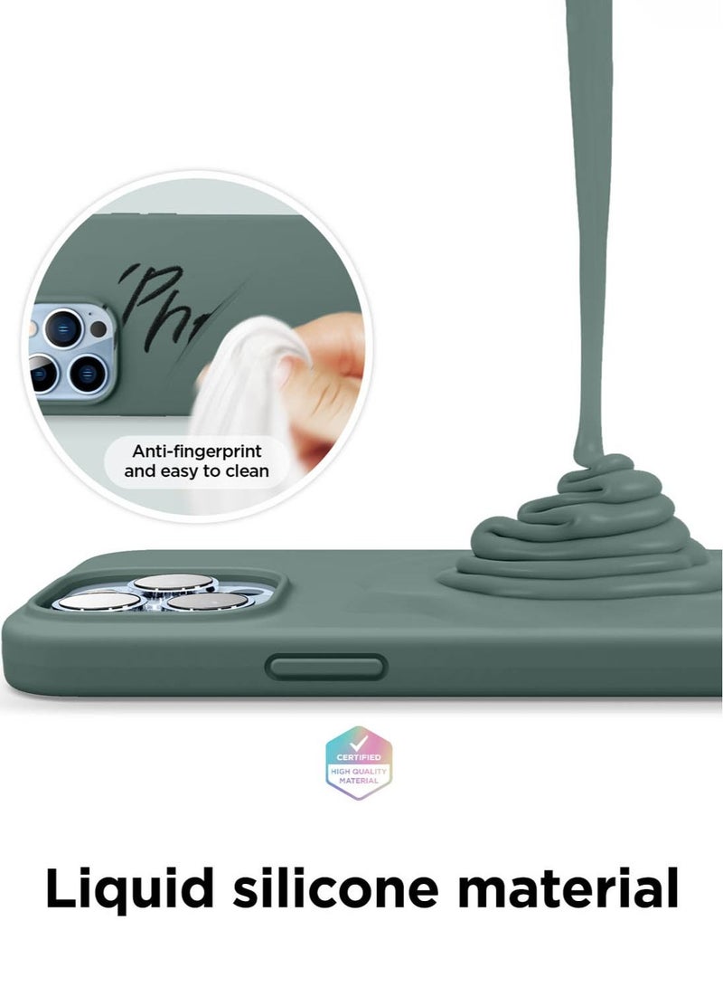 Elago Silicone for iPhone 13 Pro MAX Case Cover - Midnight Green - Image 2