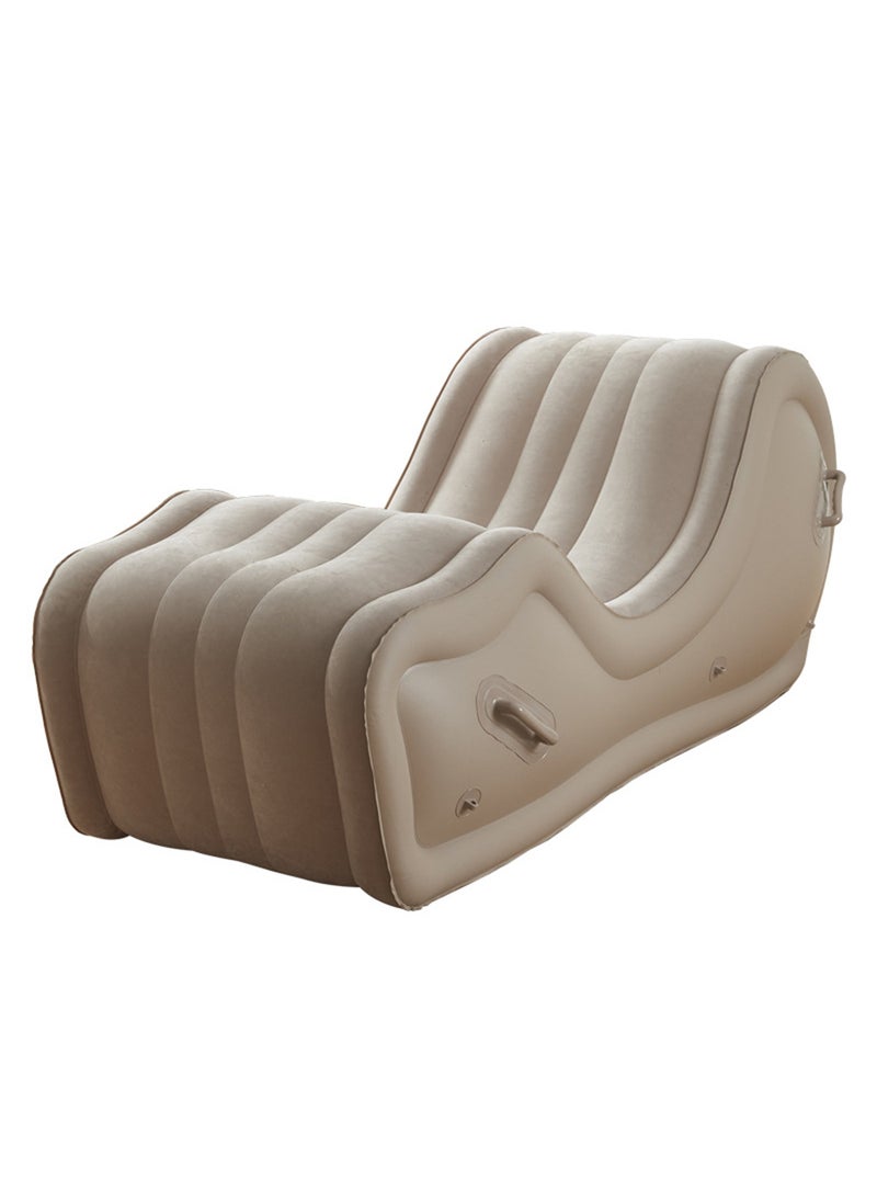 Sharpdo - Inflatable Sofa,Inflatable Lounge Chair Leisure Sofa Thickened Flocked Adult Lazy Sofa,One-Button Automatic Inflation - Image 1