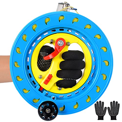 MIGREON Kite String Reel Winder with Brake, 1000ft 75 lbs Durable Line Kite String Tools for Adults/Kids/Teens/Women, with Safety Gloves - Image 1